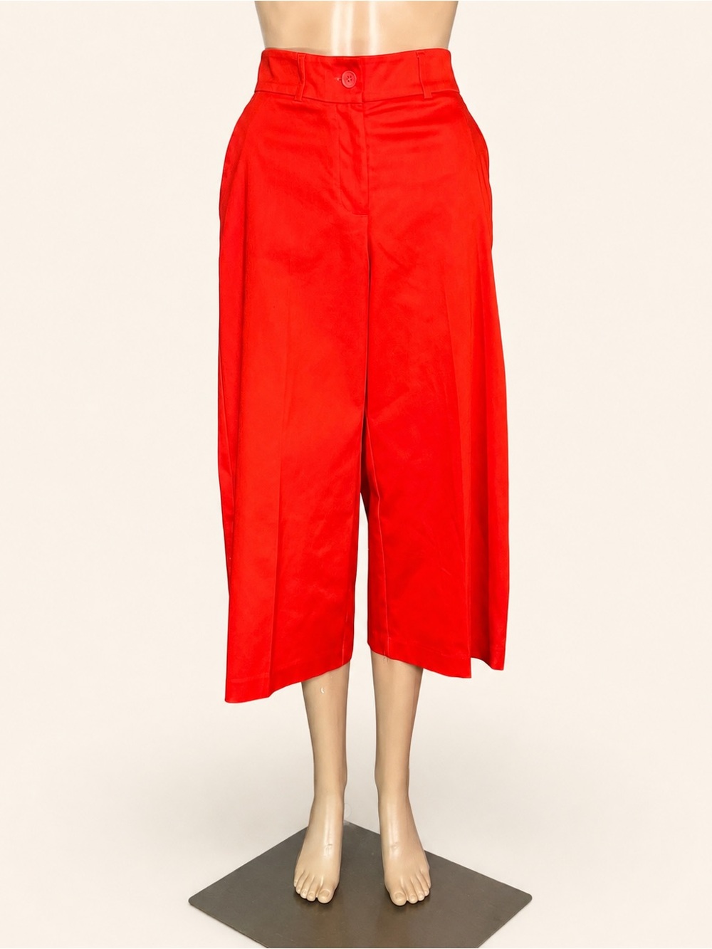 ✨🍊 Simply Vera Vera Wang Sateen Wide-Leg Crop Trousers | Size 4 | NWOT